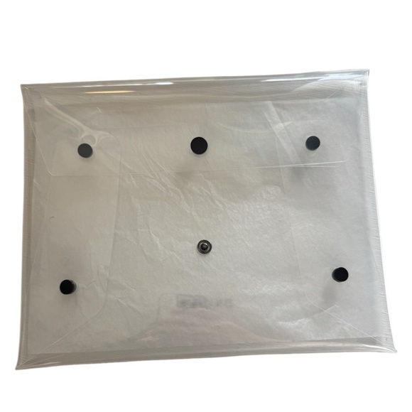 5X ONEIRO Clear Travel Bag Snap Closure Makeup 10" X 8" - Picture 2 of 3